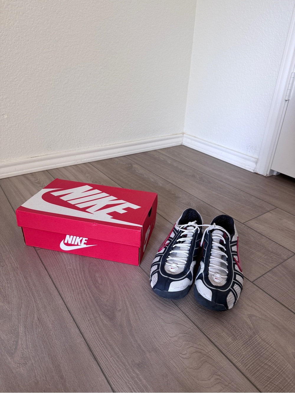 Nike Air Zoom Fencers in Navy, Red, and White Fencing Shoes